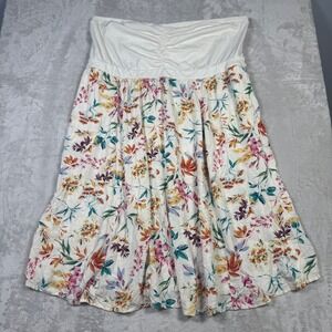 Torrid Plus Size Floral‎ Print Strapless Dress Size 4X Womens 26 Flowy